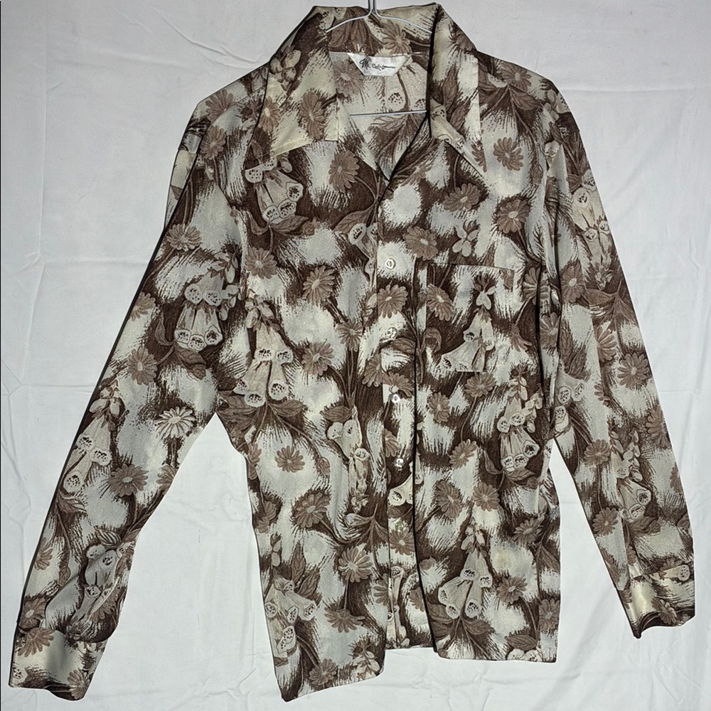 Brown and Cream Floral Mr California Long Sleeve